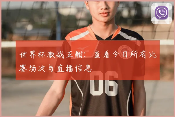 世界杯激战正酣：查看今日所有比赛场次与直播信息