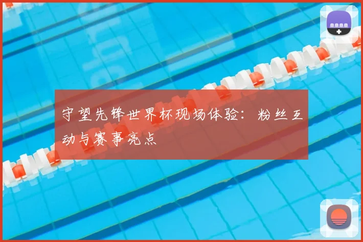 守望先锋世界杯现场体验:粉丝互动与赛事亮点